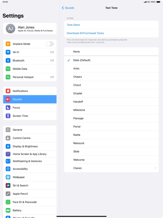 Press the required message tones to hear them.