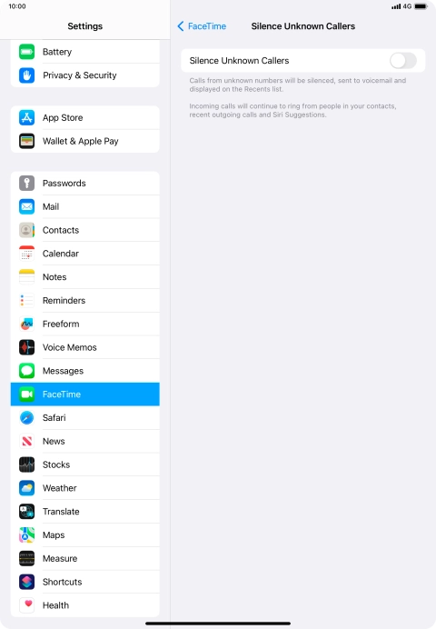 Press the indicator next to 
