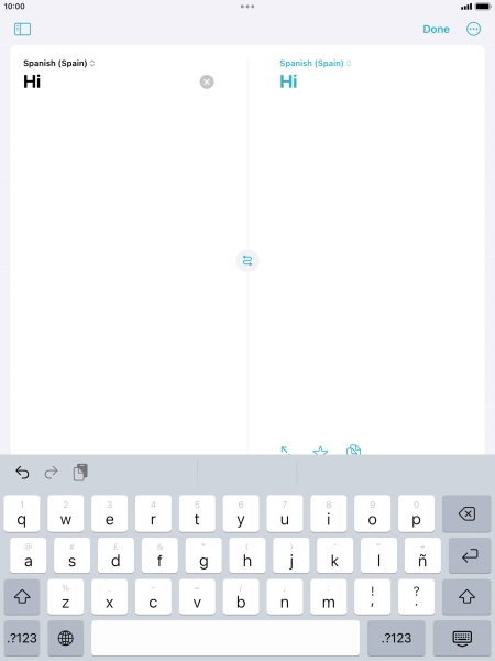 Press the enter icon.