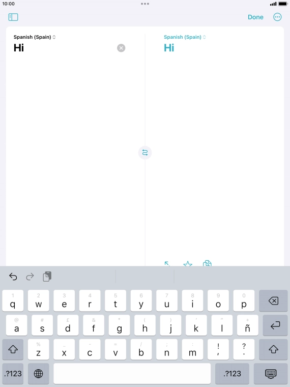 Press the enter icon.