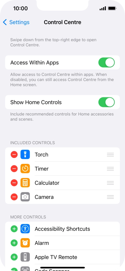 Press the indicator next to 