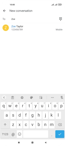 Press the required contact.