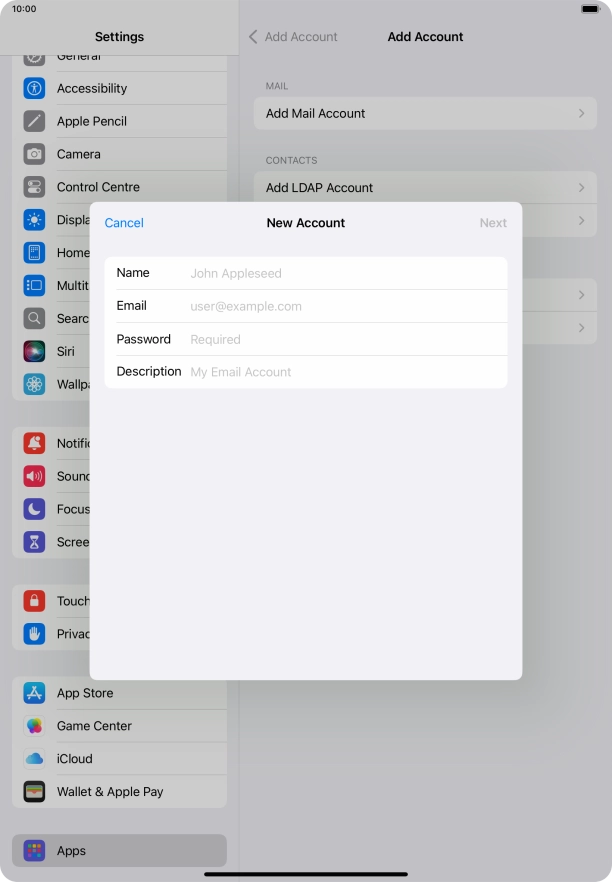 Press Name and key in the required sender name.