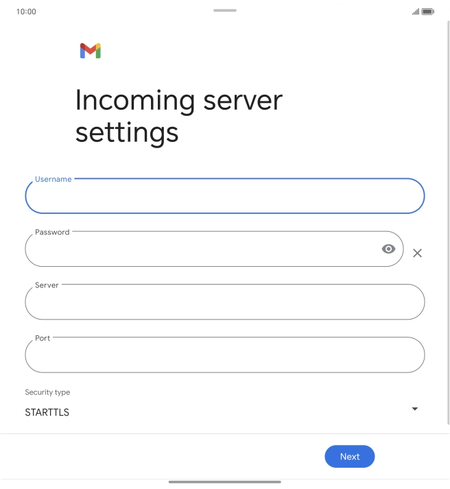 Press the field below 