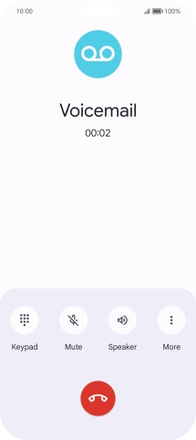 Press the end call icon. Press the end call icon.