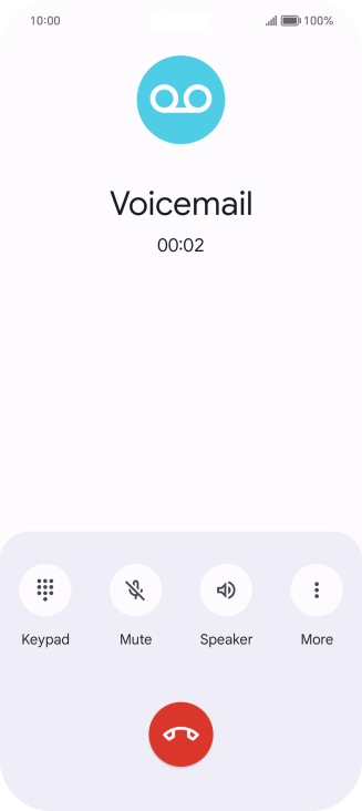 Press the end call icon. Press the end call icon.