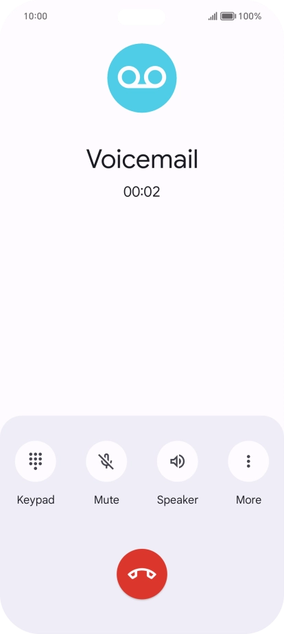 Press the end call icon. Press the end call icon.