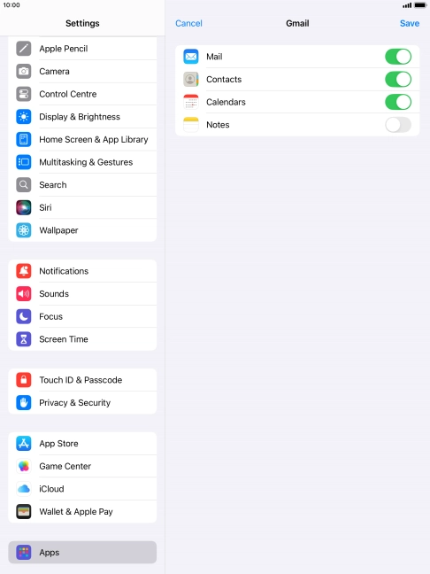 If this screen is displayed, you email account has been recognised and set up automatically. Follow the instructions on the screen to key in more information and finish setting up your tablet.