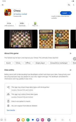 Press Install and follow the instructions on the screen to install the app.