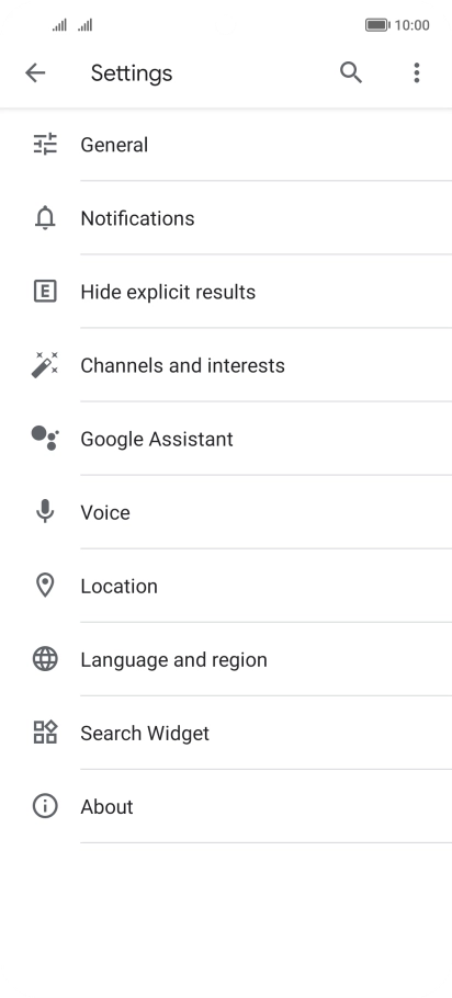 Press Google Assistant.