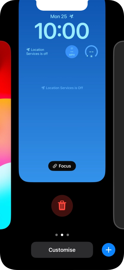 Press the delete icon. Press the delete icon.