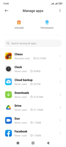 Press the required app.
