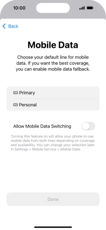 Press the required price plan. Press the required price plan.