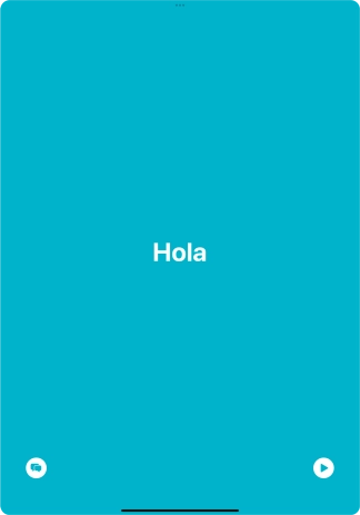 Press the split view icon to go back to display of both languages.