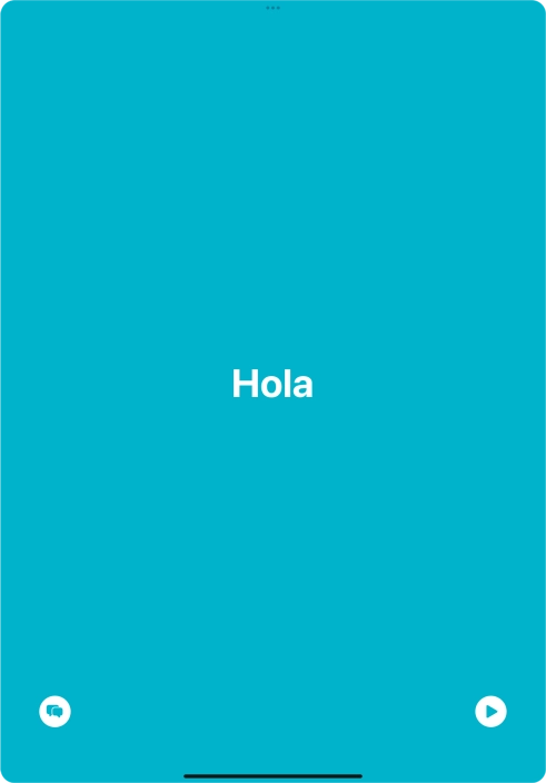 Press the split view icon to go back to display of both languages.