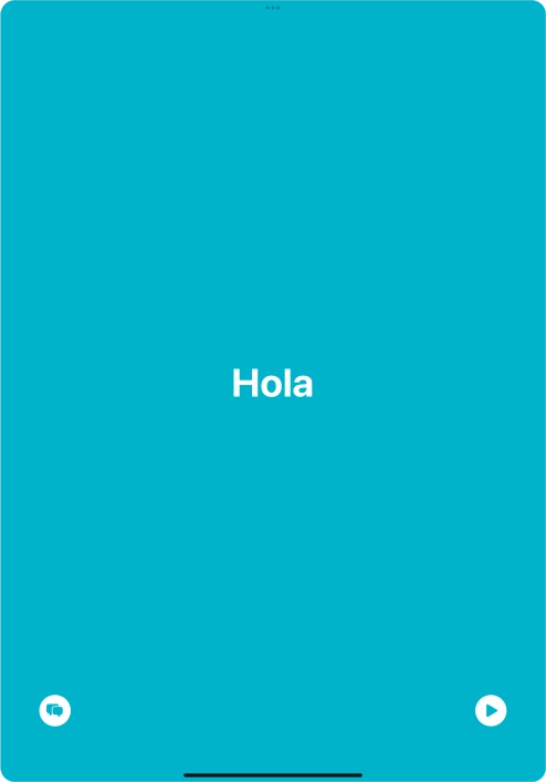 Press the split view icon to go back to display of both languages.