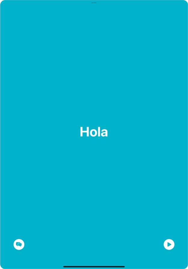 Press the split view icon to go back to display of both languages.