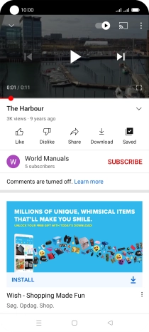 Press the Home key to return to the home screen.