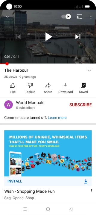 Press the Home key to return to the home screen.
