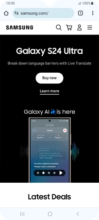 Press the menu icon. Press the menu icon.