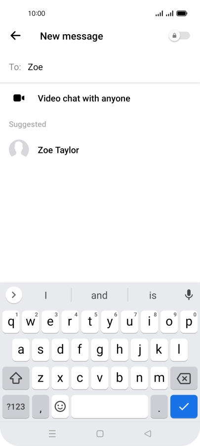 Press the required contact.