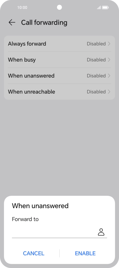 Key in +447836121121 and press ENABLE. Key in +447836121121 and press ENABLE.