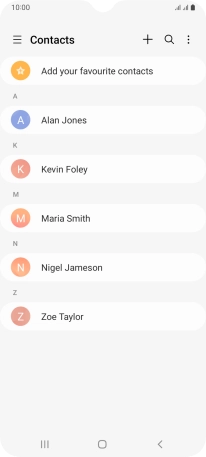 Press the new contact icon.