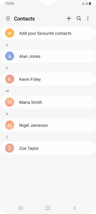 Press the new contact icon.