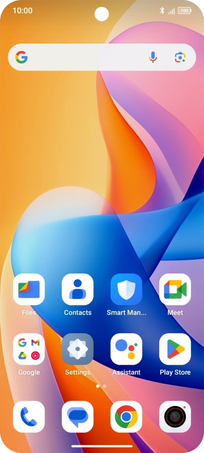 The Bluetooth icon shows that Bluetooth is turned on.