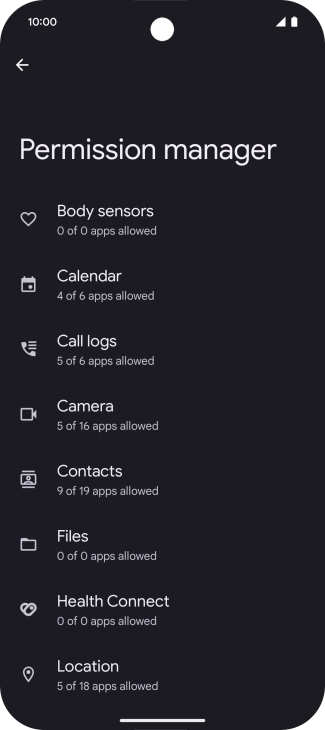 Press the required phone function.
