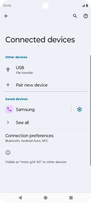 Press the Home key to return to the home screen.