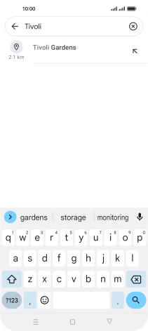 Press the required destination.