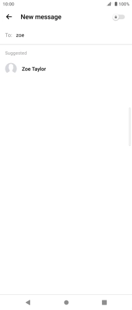 Key in the first letters of the recipient's name and press the required contact. Key in the first letters of the recipient's name and press the required contact.