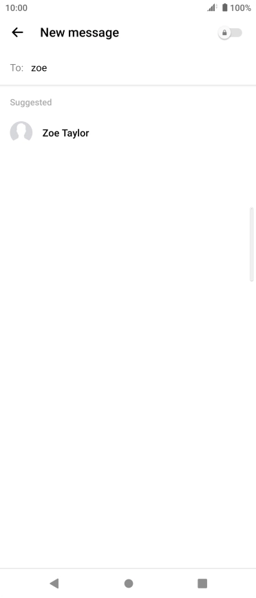 Key in the first letters of the recipient's name and press the required contact. Key in the first letters of the recipient's name and press the required contact.