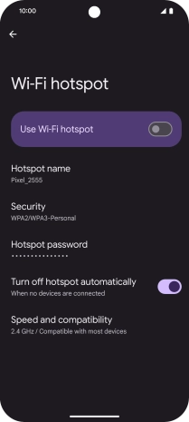 Press Hotspot name.