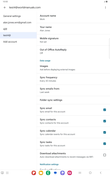 Press Account name and key in the required name.