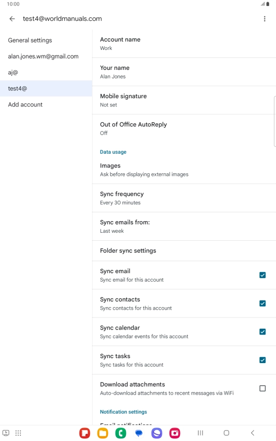 Press Account name and key in the required name.