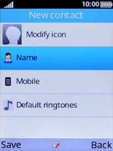Select Name and key in the required name.