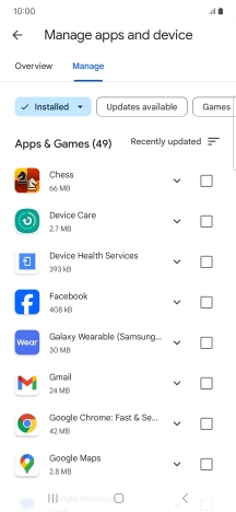 Press the required app.