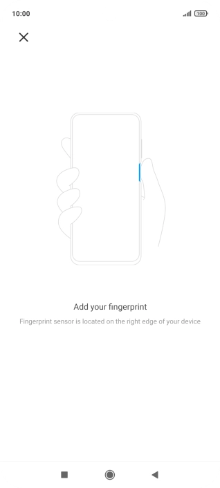 Follow the instructions on the screen to create the phone lock code using your fingerprint.