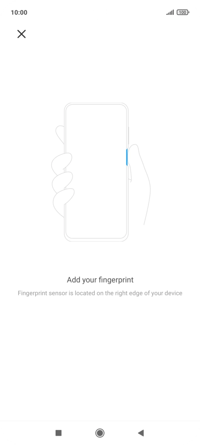 Follow the instructions on the screen to create the phone lock code using your fingerprint.