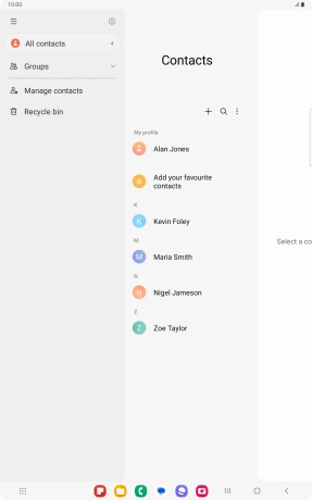 Press Manage contacts. Press Manage contacts.