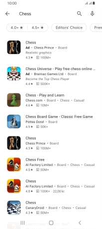 Press the required app.