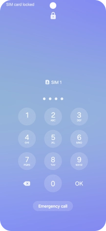 If your SIM is locked, key in your PIN and press OK.