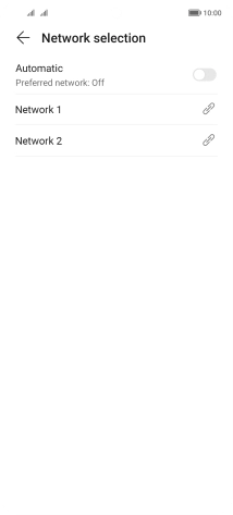 Press the required network.