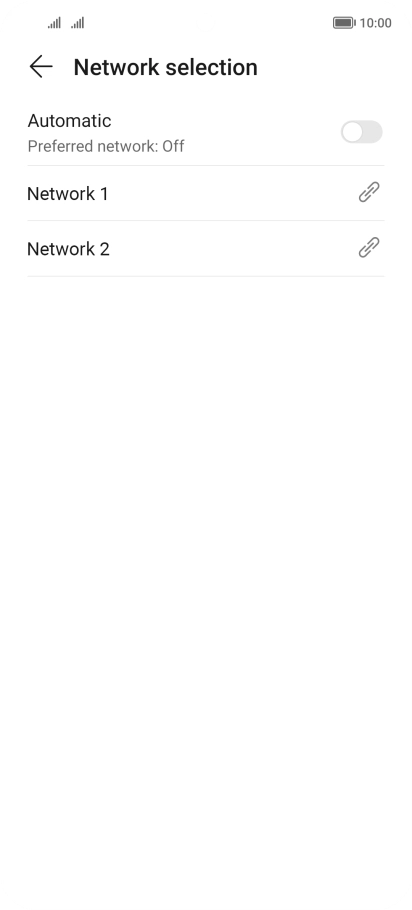Press the required network.