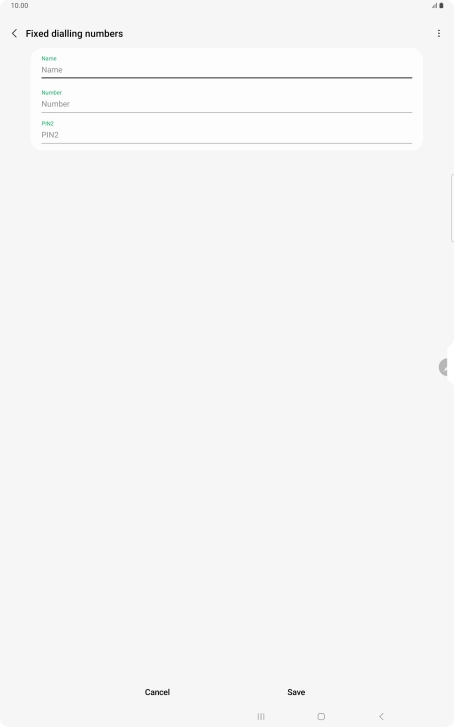 Press Name and key in the required name.