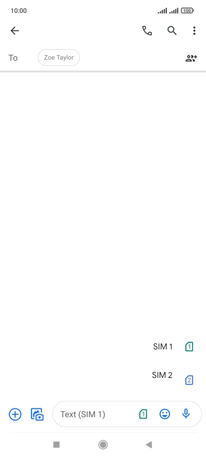 Press the required SIM. Press the required SIM.