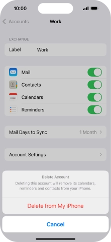 Press Delete from My iPhone.