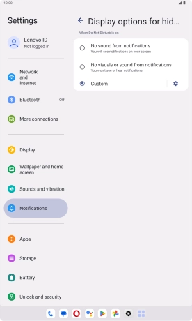 Press the settings icon.